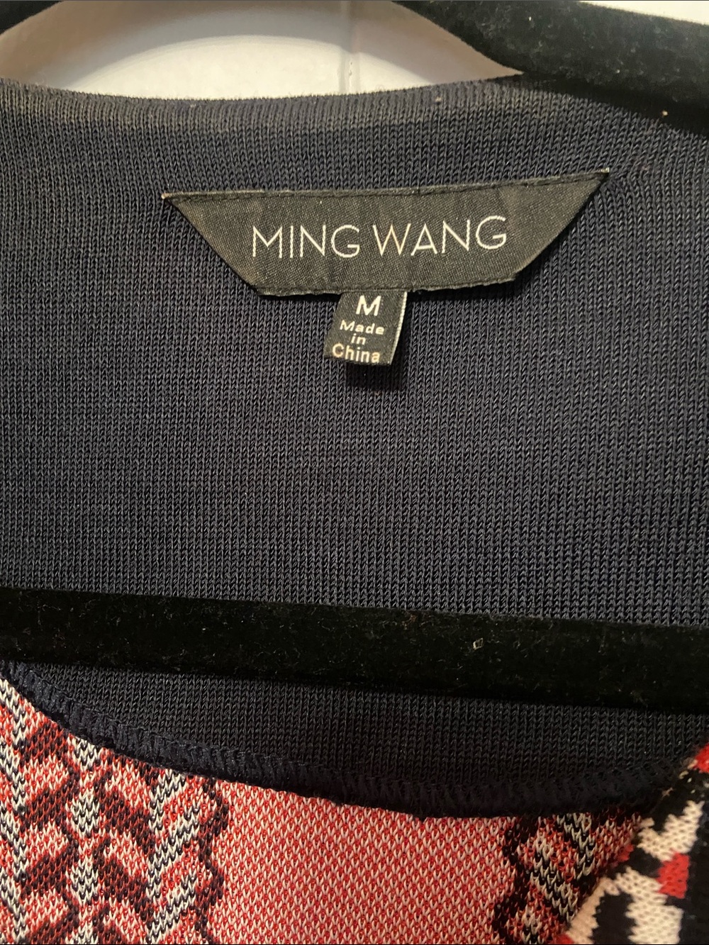 Ming Wang Black Red White Striped Open Blazer acrylic blend - Picture 3 of 7